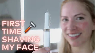 Shaving My Face For The First Time | Pregnancy Skin Care Routine