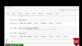 #16 Lists in Python || LEARNEROUT