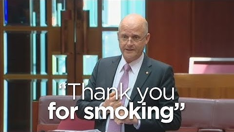Senator Leyonhjelm thanks smokers for their generosity