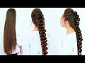 Стильная прическа на длинные волосы на резинках/Плетение косы 💜 Amazing hairstyle 2018