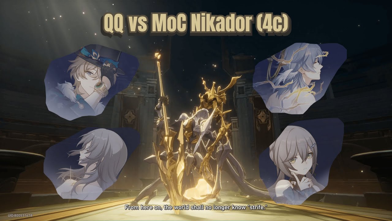 Qingque vs MoC Nikador (Lance of Fury) 4c | Memory of Chaos 3.0 | HONKAI: STAR RAIL