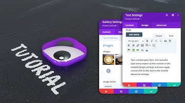 Basic Text and Gallery edits with Divi | Divi Tutorial