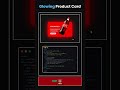 Glowing Product Card 🍾🔗Get the full source code via GitHub or Telegram link in bio! pavangx👨💻
