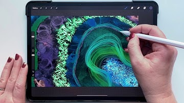 Painting a Geode in Procreate | Digital Alcohol Ink | Foil and Glitter | Drawing a Crystal Gemstone