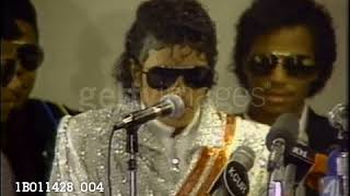 (1984) Michael Jackson announces at press conference