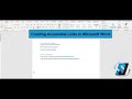 Accessible Links in Microsoft Word 2022