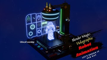 How to creat Holographic Robot Animation | Blender 4.2 Sci-Fi Magic #3d #animation #blender3d #3dart