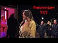 Nightlife in amsterdam city 2024 walking tour 4k