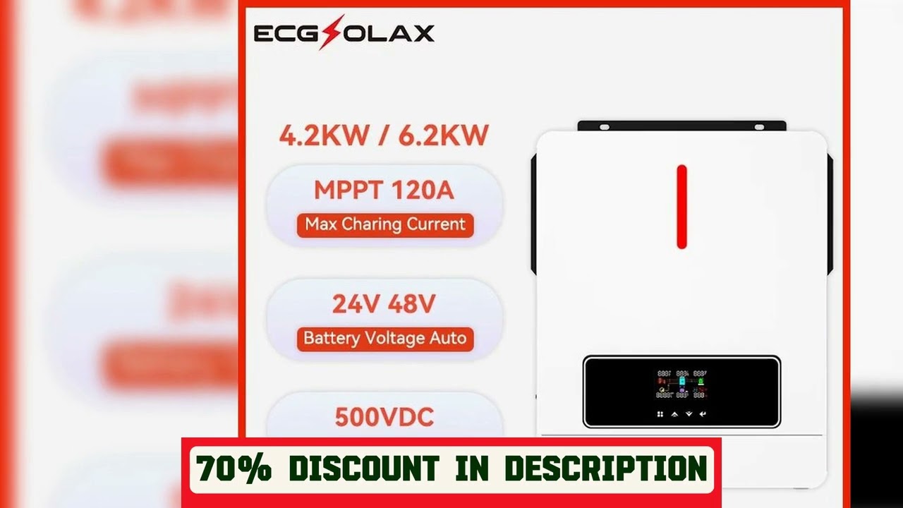 A must-have product!�ECGSOLAX 6.2KW 4.2KW Solar Hybrid inverter 24V 48V 230V Off-grid Solar Invert