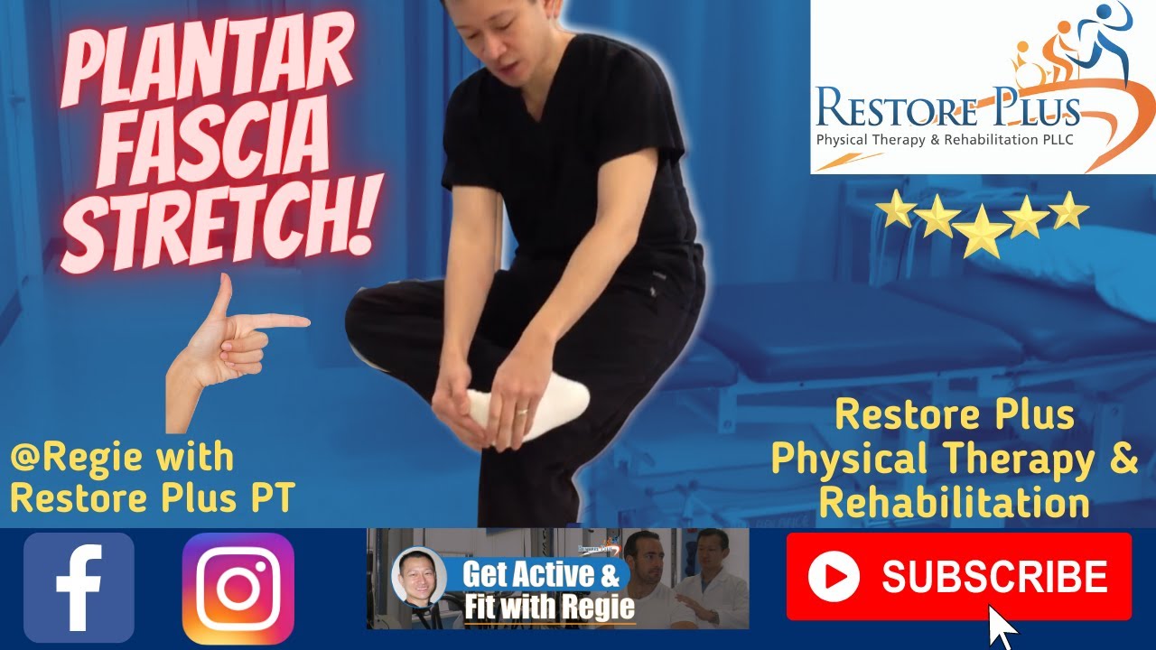 Plantar Fascia Stretch Sitting - YouTube