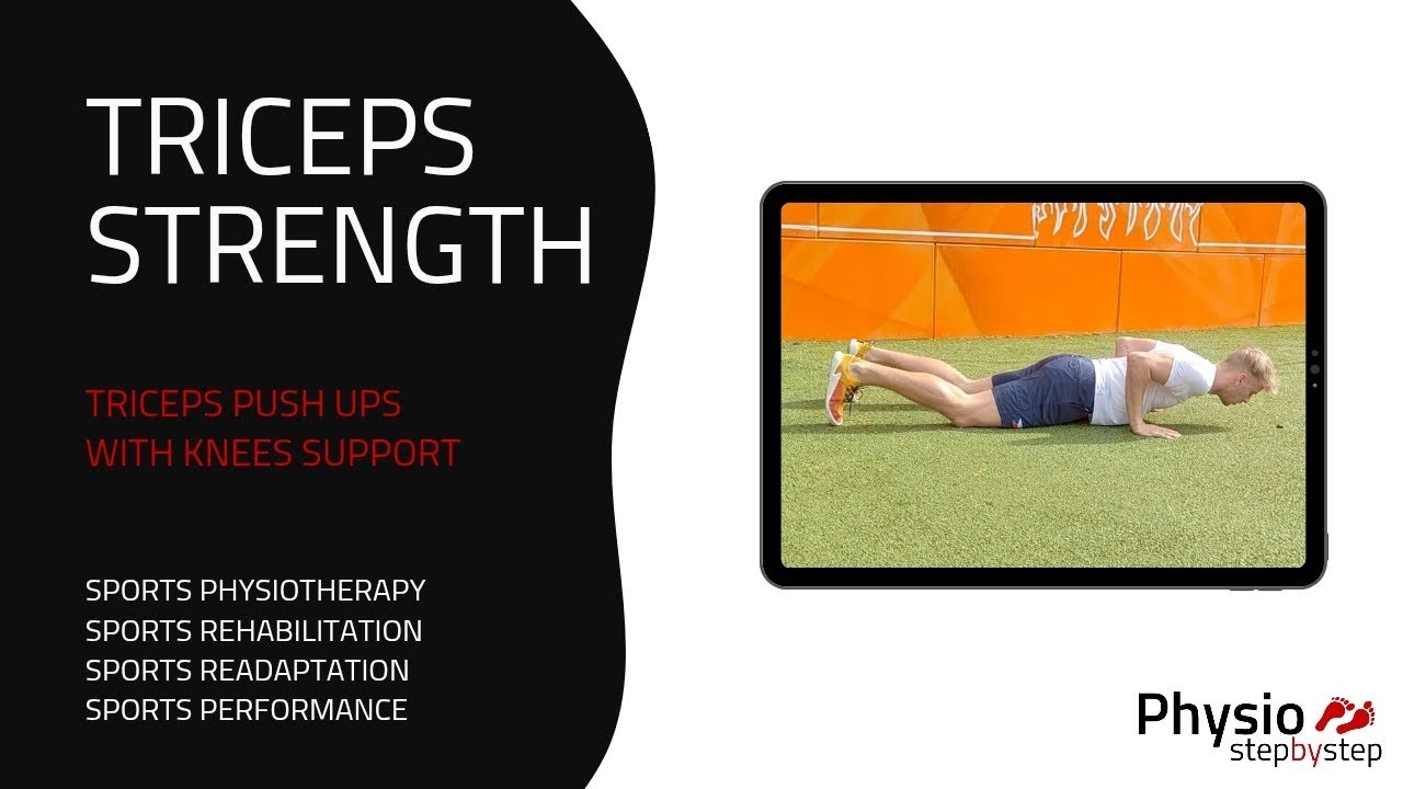 TRICEPS STRENGTH - Triceps Push Ups with Knees Support (1141) - YouTube