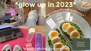 glow up diaries: изменение жизни в 2023, планирование, неделя продуктивности