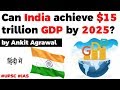 Can India achieve $15 trillion GDP by 2025? What is Human Resource Economic Model of India? #UPSC