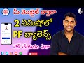 How to check pf balance online in telugu umang app check you pf balance in 2 minutes