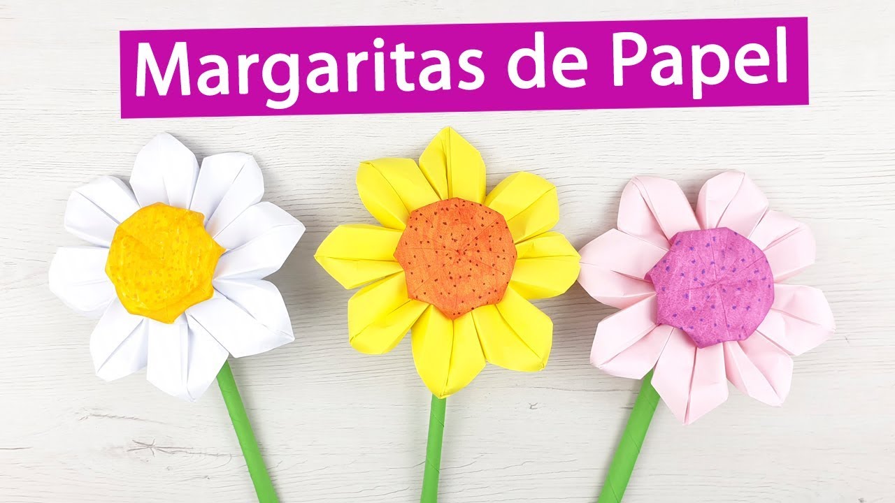 Como hacer una flor de papel