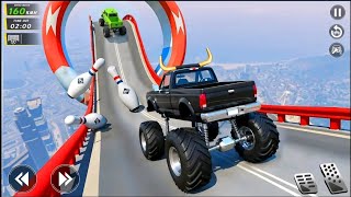 Impossible car vs vertical log loop mega stunts ramp simulator  - android / ios gameplay 2025