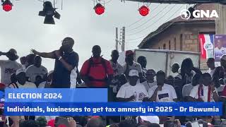 ELECTION 2024: Individuals, businesses to get tax amnesty in 2025 - Dr Bawumia