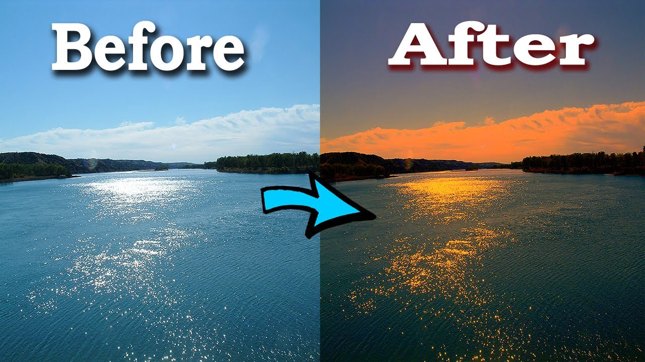 Create Beautiful Sunset Effect in Photoshop - YouTube