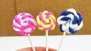 Wolkenschleim Lolli | Super einfach & schöne Deko Idee | Geschenk | Spaß Foam Clay