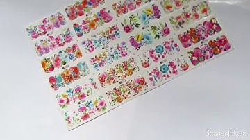 Product Display- 12 in 1 water decal nail sticker
