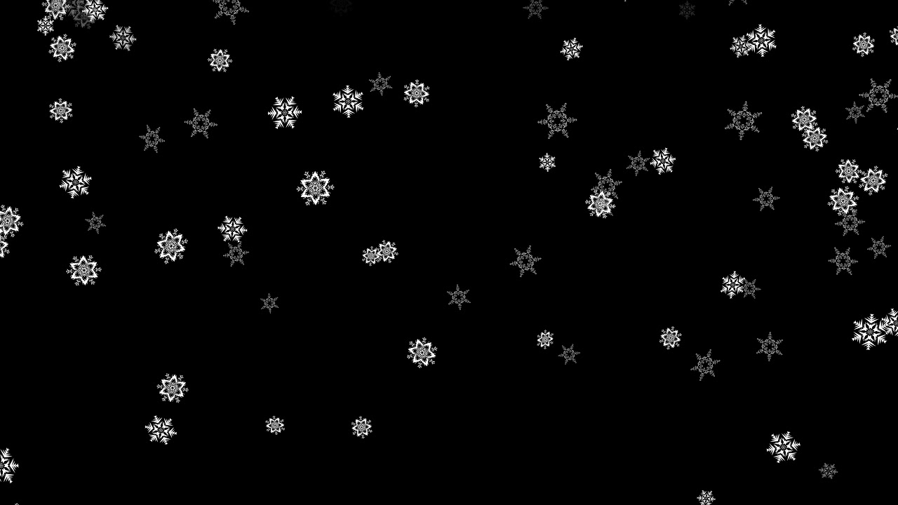 Large Snow Flakes Falling - Series of 5 + Loop, Elements Motion