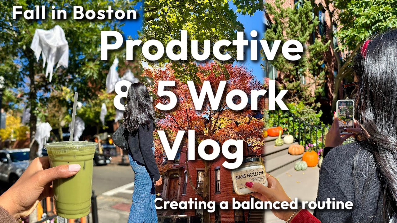 Productive Day in My Life | 8-5 Work From Home & Fall Vlog - YouTube