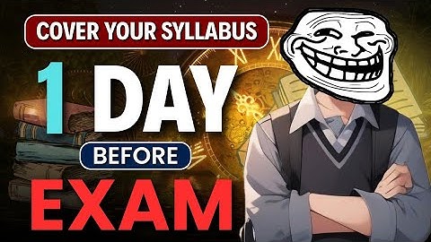 How to complete syllabus in 1 day 🔥 | Backbencher STRATEGY | Watch Before EXAM