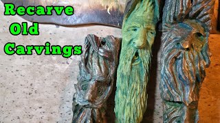 RECARVE & Paint old carvings that you have laying around..