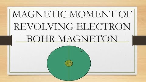 Bohr magneton - The magnetic moment of electron