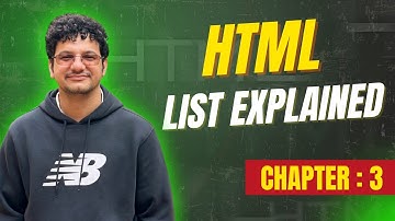 Stop Using HTML Lists Wrong (UL vs OL and DL Explained) | Chapter 3