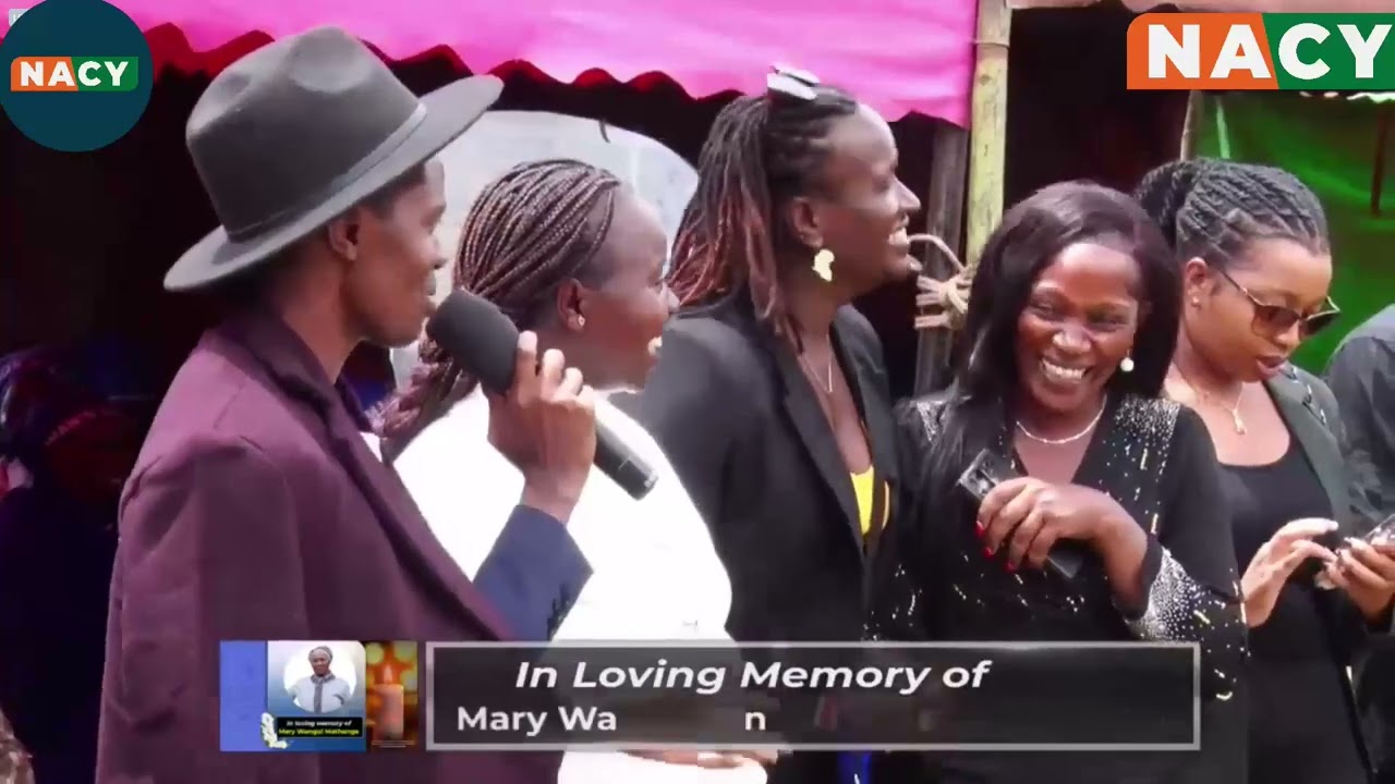 Dada Sarah, Auntie Jemimah, Wakairu, Jay Kahiu, Wanja Asali, Nyoko, komanda address mourners at