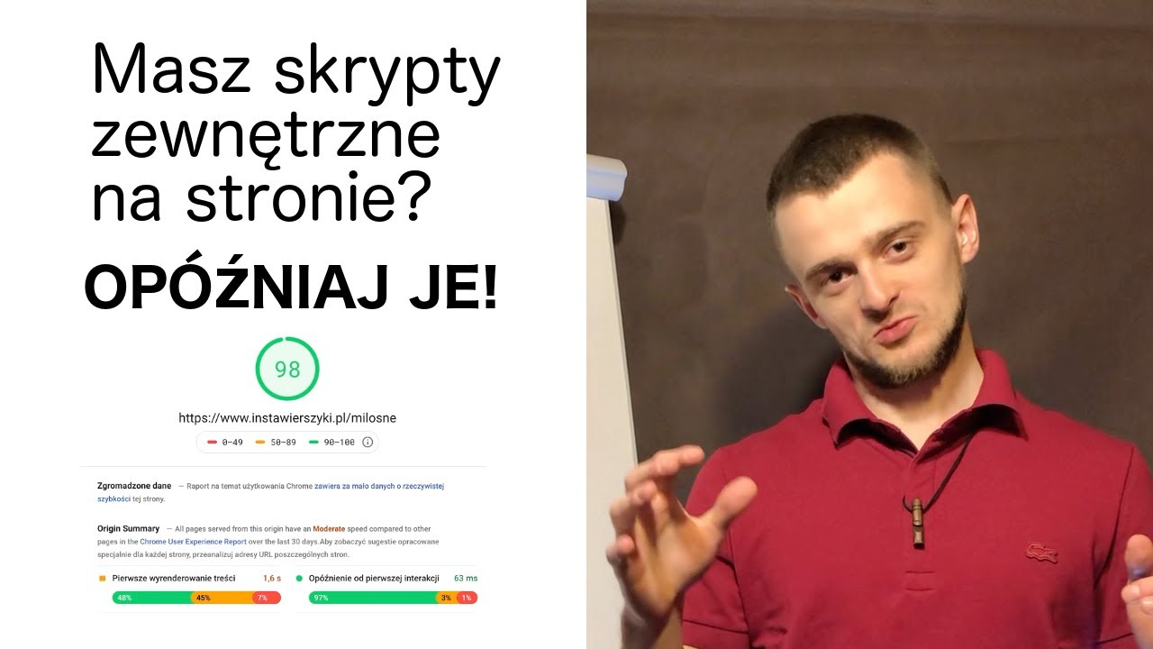 Umieszczasz skrypty np. Google Analytics, Hubspot, Adsense itp.? RÓB TO OPTYMALNIE! #performance