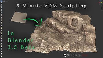 Short VDM sculpting session in Blender 3.5