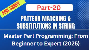 🚀How to Use Pattern Matching in Perl: Part-20 || #Perl #Scripting #regex #perlprogramming