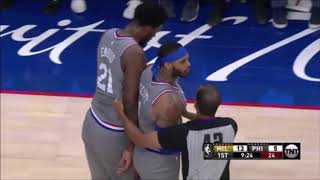 Stephen A Smith Runs On Court To Break Up Fight Between Eric Bledsoe And Joel Embiid 4 4 19