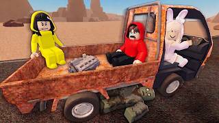 Yuta, Mio, and Baby Celine Ride a Dilapidated Car on a Dusty Desert Trip || ROBLOX