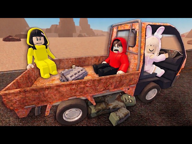 Yuta, Mio Dan Baby Celine Naik Mobil Butut Diperjalanan Gurun Pasir Berdebu || ROBLOX