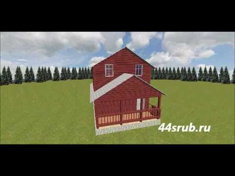 Гостевой дом-баня из бруса, проект
