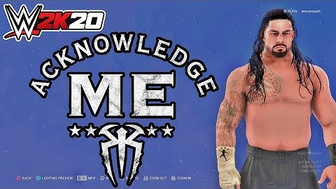 wwe 2k20 Roman reigns custom attire the tribal chief w/new tattoos (easy make).