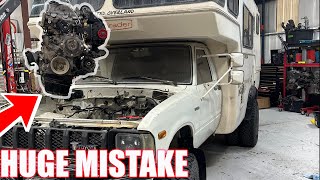 I Blew The Engine In My Supercharged Motorhome  TWICE. 4x4 Toyota Sunrader 3RZ replacement