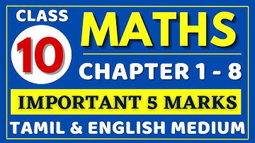 10th Maths important 5 Mark Questions | 10th Maths important Questions | Kalvi Tube
