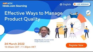hktdc.com Sourcing Webinar: Effective Ways to manage Product Quality