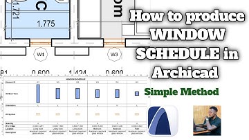 How to produce WINDOW SCHEDULE in Archicad