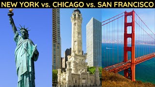 New York City, Chicago, and San Francisco Comparison