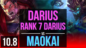 DARIUS vs MAOKAI (TOP) | Rank 7 Darius, 2 early solo kills, Legendary | EUW Grandmaster | v10.8