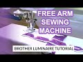 Brother Luminaire tutorial: How to use a free arm