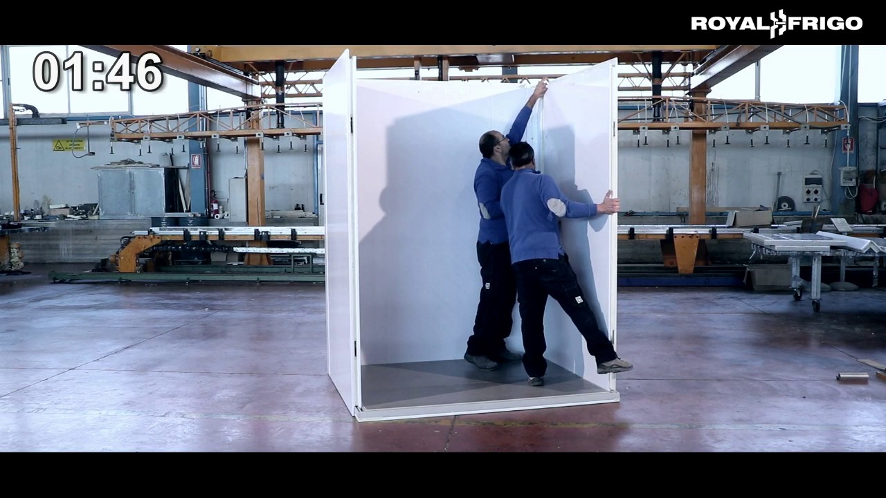 Royal Frigo - montaggio cella frigorifera commerciale - YouTube