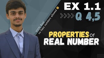 Class 9 Math | Exercise 1.1 Q4 Q5 | Properties of Real Numbers | Easy Solution