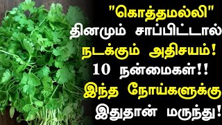 கததமலல இல அறபதம அதரசச Kothamalli Benefits In Tamil Coriander Leaves Health Tips