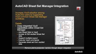 Autodesk Vault Sheet Set Manager Integration overview